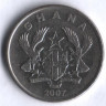 Монета 10 песев. 2007 год, Гана.