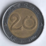 Монета 20 динаров. 2004 год, Алжир.