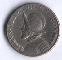 Монета 1/10 бальбоа. 1966 год, Панама.