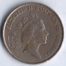 Монета 10 пенсов. 1987 год, Гернси.
