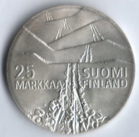 25 марок. 1978 год, Финляндия. Чемпионат мира по лыжным видам спорта.