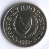 Монета 2 цента. 1993 год, Кипр.