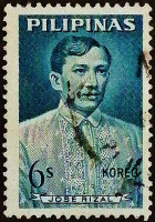 Почтовая марка (6 c.). "Хосе Рисаль". 1964 год, Филиппины.
