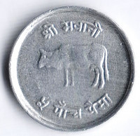 Монета 5 пайсов. 1978 год, Непал.