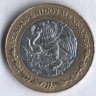 Монета 10 новых песо. 1993 год, Мексика.