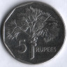 Монета 5 рупий. 2010 год, Сейшельские острова.