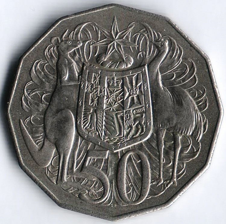Монета 50 центов. 1984 год, Австралия.