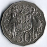 Монета 50 центов. 1984 год, Австралия.