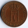 Монета 1 эре. 1934 год, Норвегия.