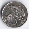 Монета 5 центов. 2003 год, Новая Зеландия.