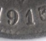 Монета 5 сантимов. 1913/0 год, Бельгия (Belgique).