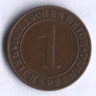 Монета 1 рейхспфенниг. 1935 год (A), Веймарская республика.