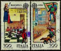 Набор почтовых марок (2 шт.). "Европа (C.E.P.T.)". 1981 год, Италия.