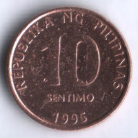 10 сентимо. 1995 год, Филиппины.