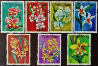 Набор почтовых марок (7 шт.). "Орхидеи (I)". 1984 год, Вьетнам.
