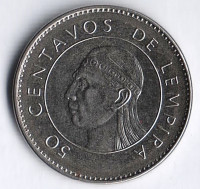 Монета 50 сентаво. 2007 год, Гондурас.