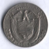 Монета 1/10 бальбоа. 1968 год, Панама.