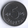 5 марок. 1953 год, Финляндия.