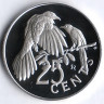 Монета 25 центов. 1978 год, Британские Виргинские острова. 25 лет правления королевы Елизаветы II.