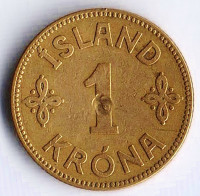 Монета 1 крона. 1940 год, Исландия. N-GJ.