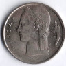 Монета 5 франков. 1964 год, Бельгия (Belgie).