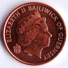 Монета 1 пенни. 1998 год, Гернси.