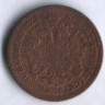 Монета 1 крейцер. 1881 год, Австро-Венгрия.