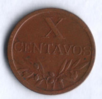 Монета 10 сентаво. 1959 год, Португалия.