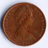 Монета 1 цент. 1974 год, Новая Зеландия.