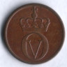 Монета 1 эре. 1972 год, Норвегия.
