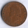 Монета 1 сентаво. 1971 год, Доминиканская Республика.