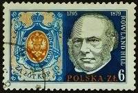 Почтовая марка. "Роланд Хилл". 1979 год, Польша.