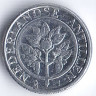 Монета 5 центов. 2001 год, Нидерландские Антильские острова.