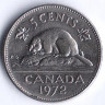 Монета 5 центов. 1972 год, Канада.