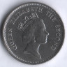 Монета 1 доллар. 1990 год, Гонконг.