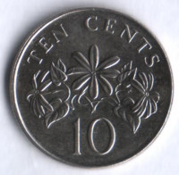 10 центов. 1993 год, Сингапур.
