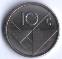 Монета 10 центов. 2007 год, Аруба.