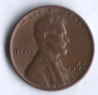 1 цент. 1966 год, США.