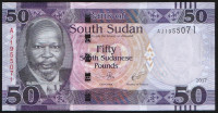 Банкнота 50 фунтов. 2017 год, Южный Судан.
