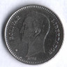 Монета 25 сентимо. 1987 год, Венесуэла.