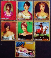 Набор марок (7 шт.). "150 лет со дня смерти Наполеона I". 1971 год, Парагвай.