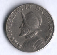 Монета 1/10 бальбоа. 1970 год, Панама.