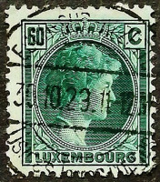Почтовая марка (60 c.). "Великая герцогиня Шарлотта". 1928 год, Люксембург.