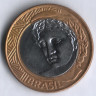 Монета 1 реал. 2008 год, Бразилия.