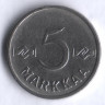 5 марок. 1956 год, Финляндия.