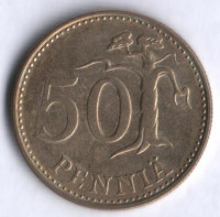 50 пенни. 1982 год, Финляндия.
