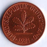 Монета 2 пфеннига. 1981(G) год, ФРГ.