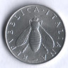 Монета 2 лиры. 1959 год, Италия.