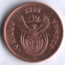 5 центов. 2000 год, Южная Африка. Afrika-Dzonga.