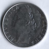 Монета 100 лир. 1983 год, Италия.